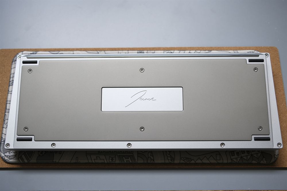 Underside view showing the Daji stainless steel backplate and weight